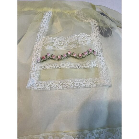 FEMENINE FLIRTY NWT *READ* Vintage Apron Organza SHEER YELLOW Dacron Fairwoven - Picture 5 of 11